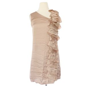 Go international blush silk ruffle dress size S